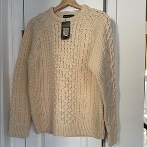 NWT Blarney 100% Wool Aran Sweater